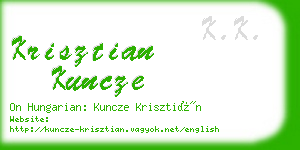 krisztian kuncze business card